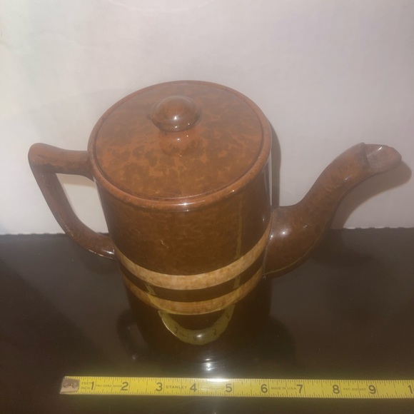 Ellgreave Art Vintage Ellgreave Pottery Coffee Pot Brown Betty 95s